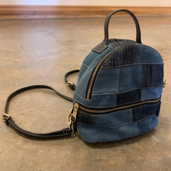 Steve Madden Handbags - Brand New! Unused STEVE MADDEN Mini Backpack Purse Crossbody Bag Patchwork Denim